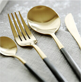 金銀色拉絲不銹鋼西餐餐具